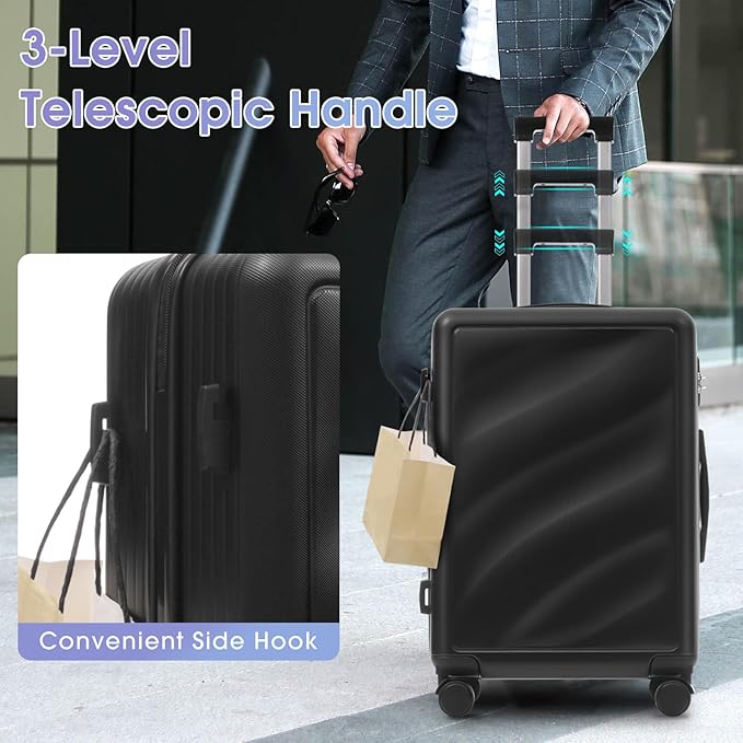 Luggage Sets 3 Piece with Double Spinner Wheels, Carry on Hardshell ABS Suitcases Set with TSA Lock, Lghtweight Checked Luggage for Different Travelling (Bronze Golden, 20"/24"/28")