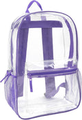 Trail maker Clear Backpack Heavy Duty with Padded Straps, Side Pockets for Kids, Boys, Girls, School, Stadium Approved Events