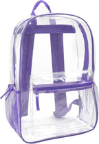 Trail maker Clear Backpack Heavy Duty with Padded Straps, Side Pockets for Kids, Boys, Girls, School, Stadium Approved Events