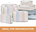 BAGAIL 6 Set/8 Set/10 Set Packing Cubes Various Sizes Packing Organizer for Travel Accessories Luggage Carry On Suitcase