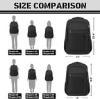 LifetimeWarranty Travel Backpack for Men, Lightweight 40L Business Laptop Backpack with 17.3 Inch Laptop Compartment, Daypack for Flight, Durable Water Resistant Bookbag, Hiking, Work Backpack, Black