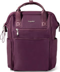 Baggallini Soho Backpack - Travel Laptop Backpack for Women - Lightweight Water-Resistant Luggage Bag, Mulberry