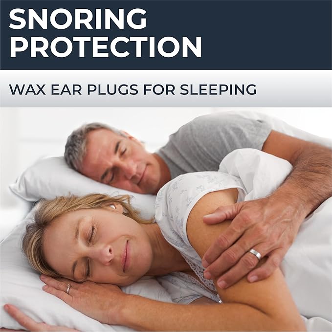Peace&Quiet PQ Wax Ear Plugs for Sleeping, Swimming - 50 Noise Cancelling Silicone Gel Wax Earplugs, Ear Protection for Sleep and Swim, Soft Pillows with Sound Blocking Level 32Db, (50 Pillows)