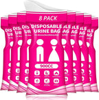 Disposable Urine Bag for Travel - 900ML Portable Pee Bags for Women Men 8/12/20/24/28 PCS Emergency Vomit Bags Urinal Toilet for Car Camping, Road Trip,Traffic Jam, Pregnant, Kid, Patient