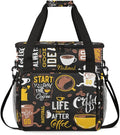 Start Your Day with Coffee Travel Bag Compatible with Keurig K-Mini, Single Serve Coffee Brewer Carrying Case Compatible for K-Mini Plus with Multiple Pockets for K-Cup Pods (Bag Only)