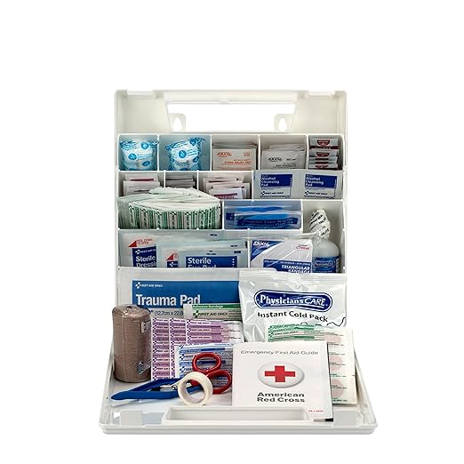 First Aid Only 225-AN 50-Person OSHA-Compliant First Aid Kit, Emergency First Aid Kit for Office, Home, Car, and Worksites, 195 Pieces