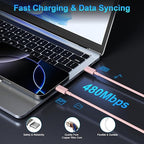 iPhone 17 16 15 Charger Fast Charging, 45W Dual USB C Android Phone Charger Block with 6FT Long Type C Cable Cord for Apple iPhone 17/Pro/Pro Max/Air/16/15 Plus/iPad/S26 Ultra/S25/S24/S23/S22(Pink)