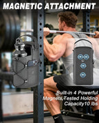 Magnetic Gym Bag for Men - Water Bottle Carrier Holder Bag with Shoulder Strap, 4 Built-in Magnets Gym Gifts for Men
