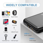 KOVNLO Battery Pack for Heated Vest, 5V 2A 10000mAh USB Power Bank with USB-C Charging Cable, Ultra Thin Portable Charger for Heated Jacket,iPhone, Android