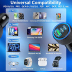 [Apple MFi Certified] iPhone 17 Car Charger Fast Charging, KYOHAYA 3-Port 67W PD/QC Car Power Adapter USB-C Charger Cigarette Lighter + Type-C Braided Cord for iPhone 17/17 Pro/16 Pro/15/Galaxy/Pixel