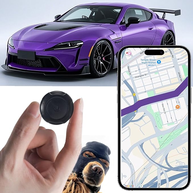 GPS Tracker for Vehicles,Car GPS Tracker Portable Real Time Magnetic GPS Tracking Device, Full Global Coverage Location Tracker for Car,kids,dogs,Trucks/Person. No Subscription Required/No Monthly Fee