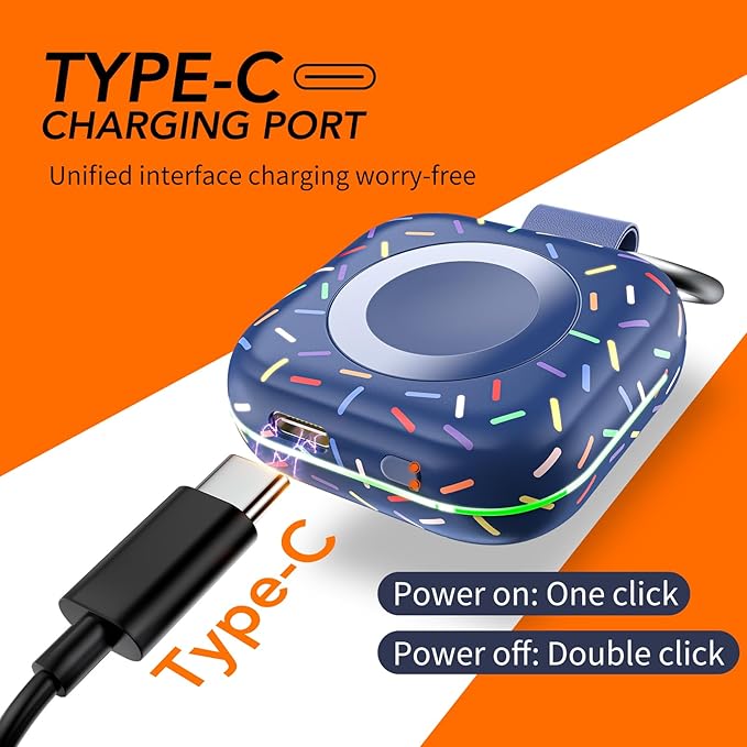 Portable Charger for Apple Watch 10,Wireless Magnetic Mini iWatch Charger 1200mAh Power Bank Travel Keychain Accessories Smart Watchs Chargers for Apple Watch 11/10/9/8/7/6/SE/5/4/3/2/1/UItra/UItra 2