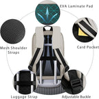 hk Backpack for Men Business Slim Backpack with USB Charger Computer Lightweight Anti-theft Travel (White, 15.6 Inch)