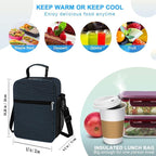 ZM-YOUTOO Lunch Box for Men - Reusable Lunch Bag Men Adult Women- Insulated Small LunchBox