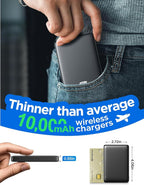 for Magsafe Portable Charger, 10000mAh 15W Wireless Magnetic Power Bank, 20W PD Fast Charging Magsafe Battery Pack with USB-C Cable, Wireless Portable Charger for iPhone 17/16/15/14/13/12 Series