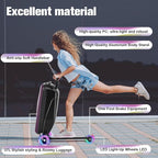 smilesun Scooter Luggage For Kids & Adults， Hardside Ride On Suitcase For Kids Ages 4-15 Multifunctional Lightweight Foldable Carry On Luggage With Wheels Ride On For Children Teenagers（Purple）