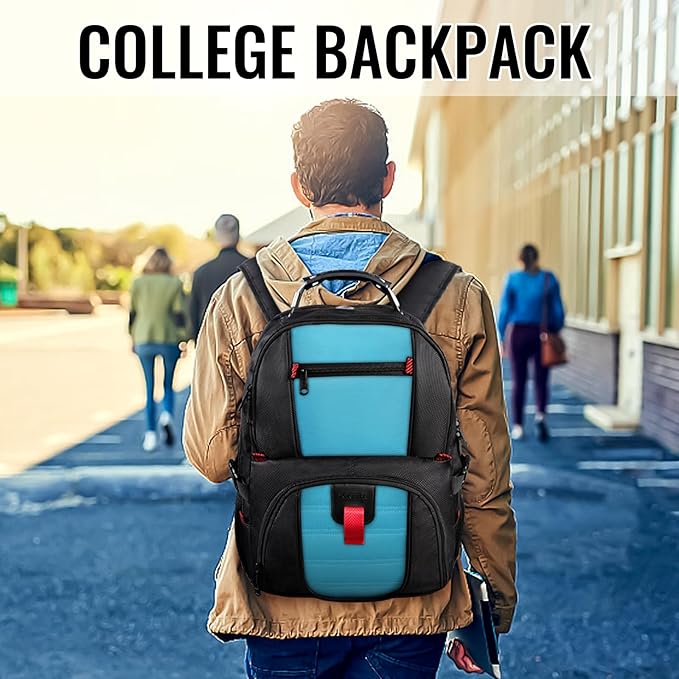 YOREPEK Large Backpack for Men, Extra Large Laptop Backpacks for Men Women, Water Resistant Travel Backpack Airline Approved Business Work Bag Fits 18.4 Inch Computer, Black