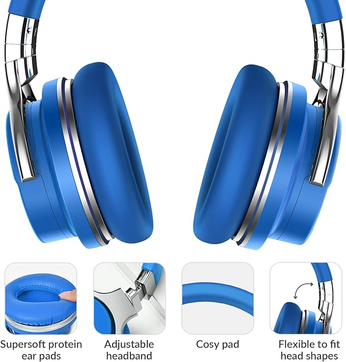 Million Sold 10 Years Classic E7 Active Noise Cancelling Headphones with Upgraded Noise Cancellation, Bluetooth Headphones Wireless with HD Sound Vivid Deep Bass, for Home Office Travel Gift Pcs