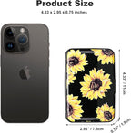 ELFISH Mini RFID Aluminum Wallet Credit Cards Holder Business Card Case Metal ID Case for Men Women (Yellow sunflower)