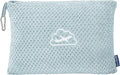 BEDELITE Travel Blanket with Bag, Ultra-Soft Jacquard Fleece Blanket with Luggage Sleeve & Backpack Clip, Airplane Blanket Travel Essentials, Blue