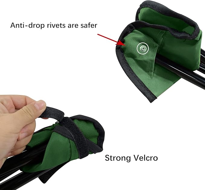 Folding Camping Stool Portable Outdoor Chair Use Height 13.7in Fishing Chair Seat for Camping Hiking Golf Hunting Hiking Outdoor Gardening and Travel Beach Maximum Weight Capacity 240 lbs(Green)