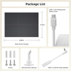Solar Panel Compatible with Ring Camera, Solar Charger for Spotlight Cam Plus/Pro, Stick Up Cam Pro, 13ft Long Cable with USB-C to Ring DC Plug Adapter, IP65 Waterproof