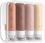Gemice Travel Bottles for Toiletries, Tsa Approved, Travel Size Containers, BPA Free Leak Proof Tubs Refillable Liquid Accessories for Cometic Shampoo and Lotion Soap
