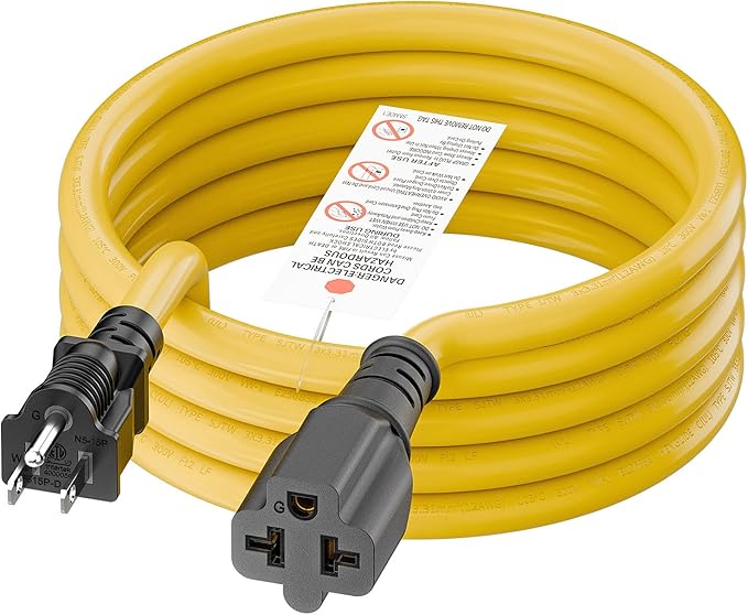 4 in1 NEMA 5-15P Extension Cord, Winxus 6FT NEMA 5-15P to 5-15R, 5-20R, 6-15R, 6-20R Adapter Cord, 15A to 20A AC Adapter Cable, 6FT 3 Prong Extension Cords