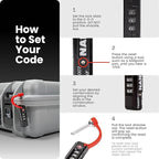 NANUK TSA Approved Lock – Durable, Secure Travel Case Lock with Cut-Resistant Steel Shackle & Rustproof