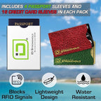 RFID Blocking Credit Card Sleeve Protectors – USA Made Slim Wallet Inserts for Credit Cards, Debit Cards & ID Protection (20, Leather Look - 20 Pack)