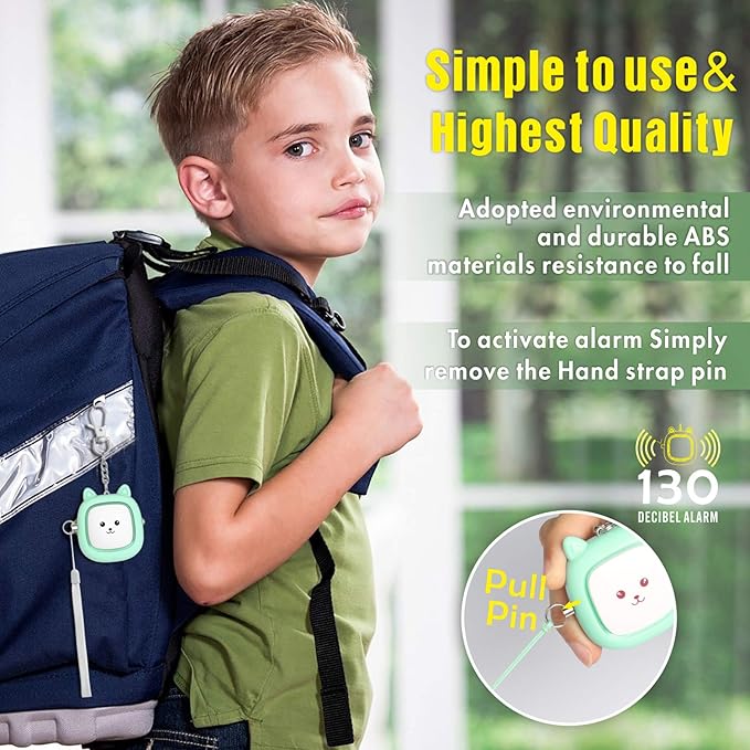 Personal Safety Alarm, VIGOROAD 5 Pack Loud 130dB Siren Emergency Panic Alarm with LED Light, Easy Pull Pin Keychain Self-Defense Security Alarm for Women, Seniors, Kids