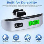 Digital Luggage Scale, WGGE Travel Luggage Weight Scale, Max 110lbs/50kg Baggage Scale with Backlit LCD Display