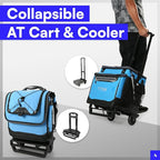 Titan by Arctic Zone Collapsible Wheeled Soft Sided Cooler with Detachable Rolling AT Cart, Insulated Bag with Leak Proof Lining, for Travel, Beach, Picnic, 60 Can Capacity