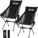 Overmont Oversized Camping Chair for Adults - 400lbs Support Heavy-Duty Padded Seat Outdoor Portable Folding Chair with Cooling Bag Cup Holder Carry Bag Comfortable for Sport Garden Beach Fishing Lawn