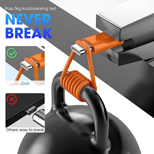 FEEL2NICE for iPhone 17 Pro Max Orange USB C to USB C Cable, 3-Pack 6FT 60W Fast Charging Type-C to Type-C Cords Compatible with iPhone 17/16 Pro/Pro Max, iPad Pro/Air, MacBook Air/Pro, iPhone 17 Air