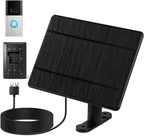 Solar Charger for Ring Doorbell,Ring Solar Panel for Video Doorbell 3/3 Plus/4,Battery Doorbell Plus/Pro(U-Shaped Port)