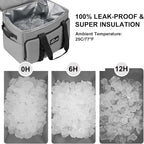 Cooler Bag 48-Can Insulated Leakproof Soft Cooler Large Collapsible Portable Travel Cooler Bags 32L for Picnic, Waterproof Soft Ice Chest for Camping, Beach, Fishing, Outdoor - 32 Quart