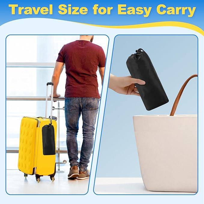 Airplane Foot Hammock for Plane Travel, Detachable Bamboo Airplane Foot Rest for Long Flight, Desk Foot Hammock with Extended Adjustable Strap to Relax Your Feet, Foot Sling Travel Essentials