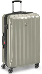 DELSEY PARIS Helium Aero Hardside Expandable Luggage with Spinner Wheels, Latte, Checked-Large 28 Inch