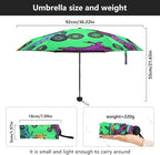 Cowboy Boots Pattern Umbrellas for Rain Windproof Small Folding Compact Mini Travel Umbrella for Purse Lightweight Portable Pocket for Women