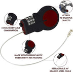 Lewis N. Clark Cable Luggage Lock | TSA Approved | Travel Or Bike Lock | Set Your Own Combination | 30-inch Retractable Steel Cable