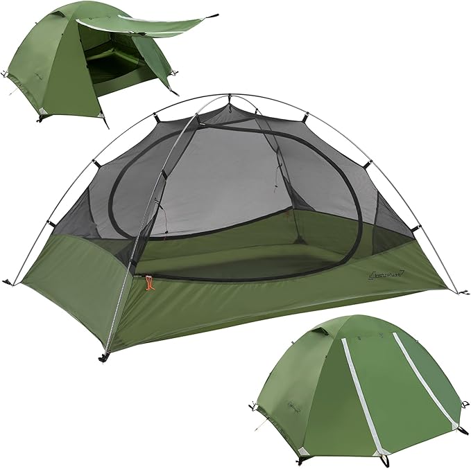 Clostnature Lightweight Backpacking Tent - 1/1.5/2/3/4/6 Person Ultralight Waterproof Camping Tent, 3 Season Large Size Easy Setup Tent for Family, Outdoor, Hiking and Mountaineering