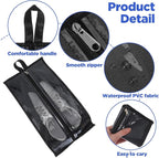 12 Pack Waterproof Shoe Bags for Travel, Portable Shoes Organizer with Zipper, Black and Grey Shoe Pouches for Men and Women