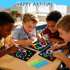 ZMLM Scratch Paper Art-Crafts Gift: 2 Pack Rainbow Notebooks Supplies Toys for 3 4 5 6 7 8 9 10 Years Old Girls and Boys Kids Christmas Birthday Party Games Ocean