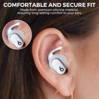 AhaStyle 3 Pairs Beats Studio Buds Ear Hooks Anti-Slip Ear Covers Silicone Accessories【Not Fit in The Charging Case】 Compatiable with New Beats Studio Buds 2021 (White)