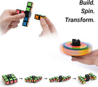 TOSY Magnet Fidget Spinner Mini - 8 Blocks, 3in1 Toy: Transformable Fidget Spinner, Infinity Cube, 2x2 Puzzle Cube, Easter Basket Stuffers Gift for Kids/Adult, STEM Sensory Stress Relief Toy, 2-Pack