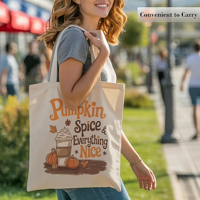 Aesthetic Canvas Tote Bag, Cute Reusable Bags for Women with Inner Pocket