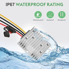 10A 120W Golf Cart DC 18V 20V 24V 36V 48V Step Down to DC 12V Converter Voltage Regulator Reducer Power Buck Converter with Fuse(Inputs 18V-58V to 12V 10A)