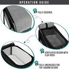 PetAmi Dog Purse Carrier for Small Dogs Cats, TSA Airline Approved Soft-Sided Pet Carrier with Pockets, Ventilated Travel Tote Bag with Bed & Shoulder Strap, Puppy Kitten, Max 12 lbs, Stripe Black