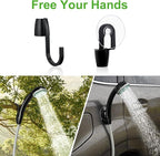 KEDSUM Portable Shower, Portable Camp Shower Pump with Rechargeable Battery, Portable Shower for Camping, Portable Outdoor Shower Head for Camping, Hiking, Traveling(+ Handheld Sprayer)